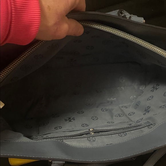 Tory Burch Navy and Yellow Leather Tote - Picture 17 of 17